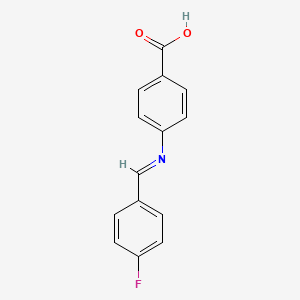 molecular formula C14H10FNO2 B5762839 4-[(4-fluorobenzylidene)amino]benzoic acid CAS No. 3996-25-6