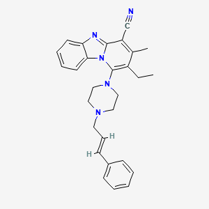 2-ethyl-3-methyl-1-[4-(3-phenyl-2-propen-1-yl)-1-piperazinyl]pyrido[1,2-a]benzimidazole-4-carbonitrile