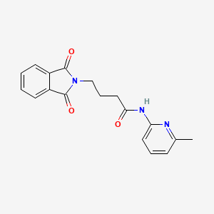 molecular formula C18H17N3O3 B5762889 4-(1,3-dioxo-1,3-dihydro-2H-isoindol-2-yl)-N-(6-methyl-2-pyridinyl)butanamide 