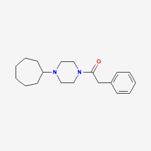 molecular formula C19H28N2O B5762921 1-cycloheptyl-4-(phenylacetyl)piperazine 