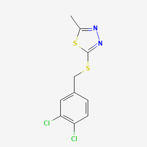 molecular formula C10H8Cl2N2S2 B5762927 2-[(3,4-dichlorobenzyl)thio]-5-methyl-1,3,4-thiadiazole 