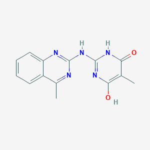 5-methyl-2-[(4-methyl-2-quinazolinyl)amino]-4,6-pyrimidinediol