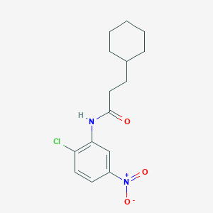 molecular formula C15H19ClN2O3 B5762938 N-(2-chloro-5-nitrophenyl)-3-cyclohexylpropanamide 