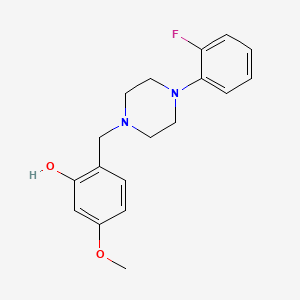 molecular formula C18H21FN2O2 B5762957 2-{[4-(2-fluorophenyl)-1-piperazinyl]methyl}-5-methoxyphenol 