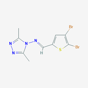 molecular formula C9H8Br2N4S B5762964 N-[(4,5-dibromo-2-thienyl)methylene]-3,5-dimethyl-4H-1,2,4-triazol-4-amine 
