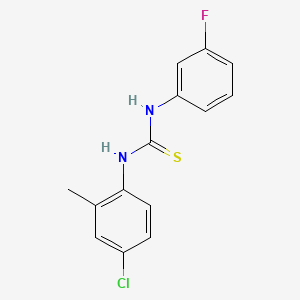 molecular formula C14H12ClFN2S B5762972 N-(4-chloro-2-methylphenyl)-N'-(3-fluorophenyl)thiourea 