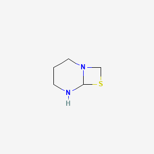 molecular formula C5H10N2S B576298 7-Thia-1,5-diazabicyclo[4.2.0]octane CAS No. 186254-86-4