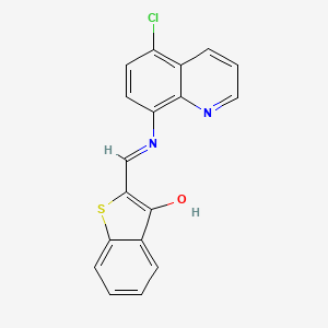 molecular formula C18H11ClN2OS B5762987 2-{[(5-chloro-8-quinolinyl)amino]methylene}-1-benzothiophen-3(2H)-one 