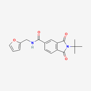molecular formula C18H18N2O4 B5763014 2-tert-butyl-N-(2-furylmethyl)-1,3-dioxo-5-isoindolinecarboxamide 