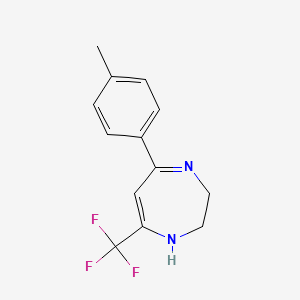 molecular formula C13H13F3N2 B5763021 5-(4-methylphenyl)-7-(trifluoromethyl)-2,3-dihydro-1H-1,4-diazepine 