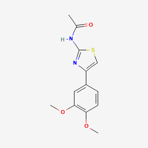molecular formula C13H14N2O3S B5763036 N-[4-(3,4-dimethoxyphenyl)-1,3-thiazol-2-yl]acetamide 