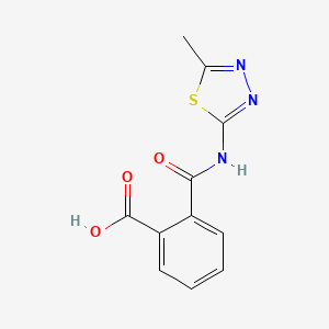 molecular formula C11H9N3O3S B5763077 2-{[(5-methyl-1,3,4-thiadiazol-2-yl)amino]carbonyl}benzoic acid 