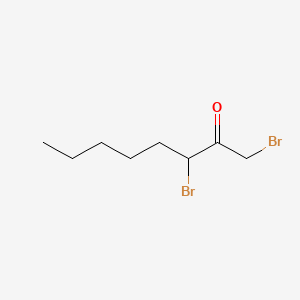molecular formula C8H14Br2O B576311 1,3-Dibromo-2-octanone CAS No. 1577-95-3