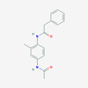 molecular formula C17H18N2O2 B5763116 N-[4-(acetylamino)-2-methylphenyl]-2-phenylacetamide 
