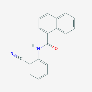 molecular formula C18H12N2O B5763120 N-(2-氰基苯基)-1-萘酰胺 