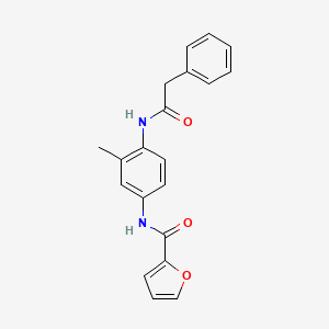 molecular formula C20H18N2O3 B5763126 N-{3-methyl-4-[(phenylacetyl)amino]phenyl}-2-furamide 