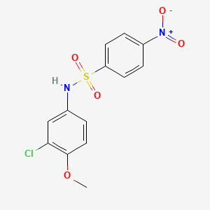 molecular formula C13H11ClN2O5S B5763142 N-(3-chloro-4-methoxyphenyl)-4-nitrobenzenesulfonamide 