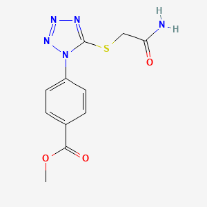 molecular formula C11H11N5O3S B5763153 methyl 4-{5-[(2-amino-2-oxoethyl)thio]-1H-tetrazol-1-yl}benzoate 