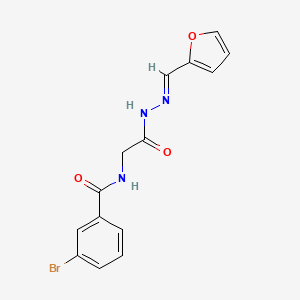 molecular formula C14H12BrN3O3 B5763157 3-bromo-N-{2-[2-(2-furylmethylene)hydrazino]-2-oxoethyl}benzamide CAS No. 416871-72-2