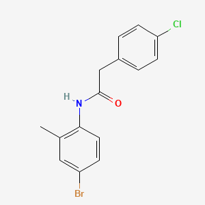 molecular formula C15H13BrClNO B5763166 N-(4-bromo-2-methylphenyl)-2-(4-chlorophenyl)acetamide 