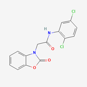 molecular formula C15H10Cl2N2O3 B5763171 N-(2,5-dichlorophenyl)-2-(2-oxo-1,3-benzoxazol-3(2H)-yl)acetamide 