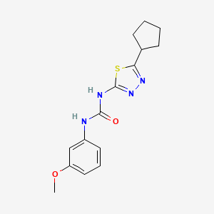 molecular formula C15H18N4O2S B5763174 N-(5-cyclopentyl-1,3,4-thiadiazol-2-yl)-N'-(3-methoxyphenyl)urea 