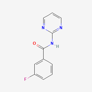 molecular formula C11H8FN3O B5763185 3-fluoro-N-2-pyrimidinylbenzamide 