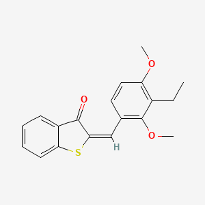 molecular formula C19H18O3S B5763194 2-(3-ethyl-2,4-dimethoxybenzylidene)-1-benzothiophen-3(2H)-one 