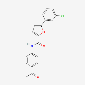 molecular formula C19H14ClNO3 B5763200 N-(4-acetylphenyl)-5-(3-chlorophenyl)-2-furamide 