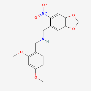 molecular formula C17H18N2O6 B5763204 (2,4-dimethoxybenzyl)[(6-nitro-1,3-benzodioxol-5-yl)methyl]amine 