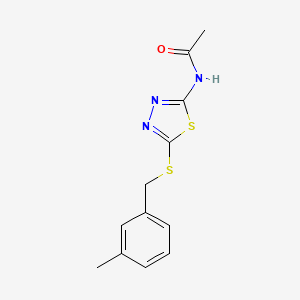 molecular formula C12H13N3OS2 B5763214 N-{5-[(3-methylbenzyl)thio]-1,3,4-thiadiazol-2-yl}acetamide 