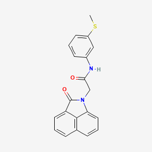 molecular formula C20H16N2O2S B5763216 N-[3-(methylthio)phenyl]-2-(2-oxobenzo[cd]indol-1(2H)-yl)acetamide 