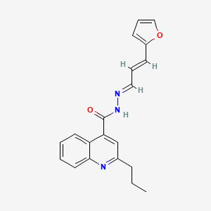molecular formula C20H19N3O2 B5763255 N'-[3-(2-furyl)-2-propen-1-ylidene]-2-propyl-4-quinolinecarbohydrazide 