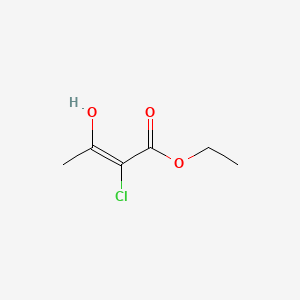 molecular formula C6H9ClO3 B576326 (E)-Ethyl 2-chloro-3-hydroxybut-2-enoate CAS No. 1522-38-9