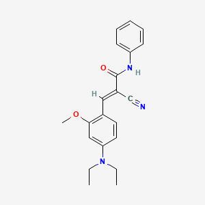 molecular formula C21H23N3O2 B5763260 2-cyano-3-[4-(diethylamino)-2-methoxyphenyl]-N-phenylacrylamide 