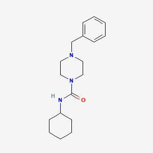 molecular formula C18H27N3O B5763262 4-benzyl-N-cyclohexyl-1-piperazinecarboxamide 