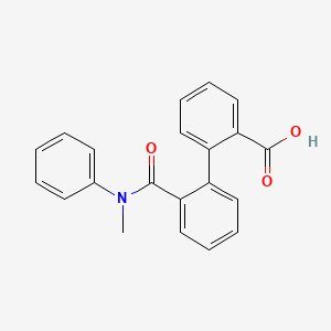 molecular formula C21H17NO3 B5763267 2'-{[methyl(phenyl)amino]carbonyl}-2-biphenylcarboxylic acid 