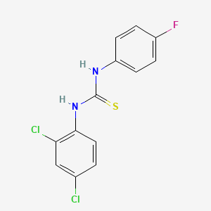 molecular formula C13H9Cl2FN2S B5763277 N-(2,4-dichlorophenyl)-N'-(4-fluorophenyl)thiourea 