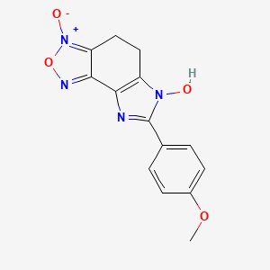 molecular formula C14H12N4O4 B5763280 7-(4-methoxyphenyl)-4,5-dihydro-6H-imidazo[4,5-e][2,1,3]benzoxadiazol-6-ol 3-oxide 