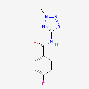 molecular formula C9H8FN5O B5763294 4-fluoro-N-(2-methyl-2H-tetrazol-5-yl)benzamide 