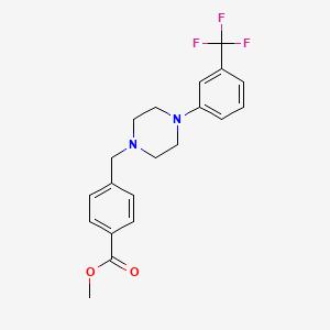 molecular formula C20H21F3N2O2 B5763296 methyl 4-({4-[3-(trifluoromethyl)phenyl]-1-piperazinyl}methyl)benzoate 
