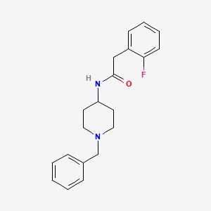 molecular formula C20H23FN2O B5763304 N-(1-benzyl-4-piperidinyl)-2-(2-fluorophenyl)acetamide 