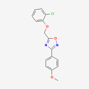 molecular formula C16H13ClN2O3 B5763313 5-[(2-chlorophenoxy)methyl]-3-(4-methoxyphenyl)-1,2,4-oxadiazole 