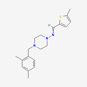 molecular formula C19H25N3S B5763329 4-(2,4-dimethylbenzyl)-N-[(5-methyl-2-thienyl)methylene]-1-piperazinamine 