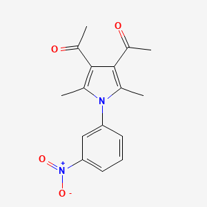 molecular formula C16H16N2O4 B5763344 1,1'-[2,5-dimethyl-1-(3-nitrophenyl)-1H-pyrrole-3,4-diyl]diethanone 