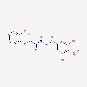 N'-(3,5-dibromo-4-methoxybenzylidene)-2,3-dihydro-1,4-benzodioxine-2-carbohydrazide