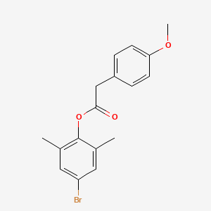 molecular formula C17H17BrO3 B5763379 4-bromo-2,6-dimethylphenyl (4-methoxyphenyl)acetate 