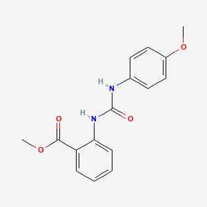 molecular formula C16H16N2O4 B5763394 methyl 2-({[(4-methoxyphenyl)amino]carbonyl}amino)benzoate 