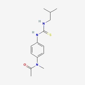molecular formula C14H21N3OS B5763438 N-(4-{[(isobutylamino)carbonothioyl]amino}phenyl)-N-methylacetamide 