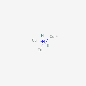 molecular formula Cu3H2N B576345 Copper nitride (Cu3N) CAS No. 1308-80-1